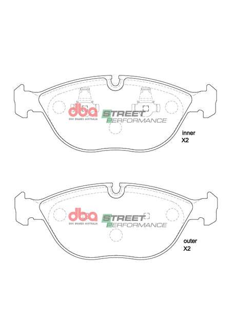 Sp Performance Brake Pads Chrysler Crossfire Srt 6 2003 2007 Front DB15194SP - DBA | Universal Auto Spares