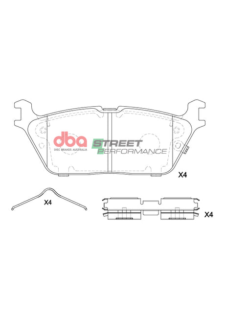 Sp Performance Brake Pads Dodge Ram 5.7 2018 On Rear DB15196SP - DBA | Universal Auto Spares