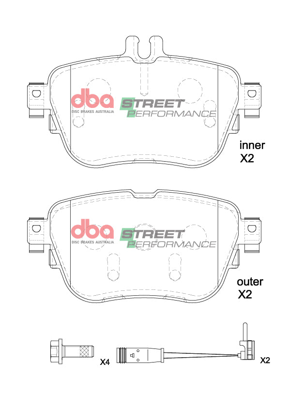 Sp Performance Brake Pads Mercedes E300 2020-2021 Rear DB15197SP - DBA