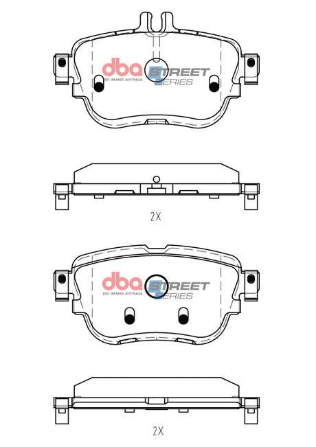 Ss Street Series Brake Pads Mercedes-Benz E300 Rear Both 2020 Rear DB15197SS - DBA | Universal Auto Spares