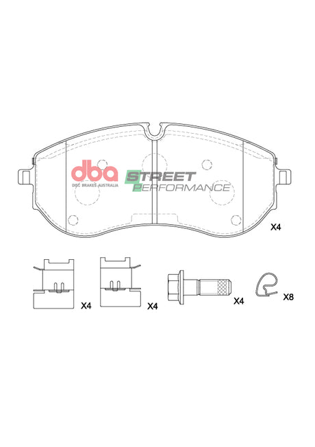 Sp Performance Brake Pads Volkswagen Crafter Sy 1LB 2016 -> Front DB15198SP - DBA | Universal Auto Spares
