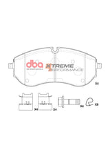 Xp Performance Brake Pads Volkswagen Crafter Sy 1LB 2016 -> Front DB15198XP - DBA