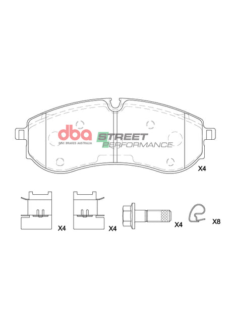 Sp Performance Brake Pads Volkswagen Crafter Sy 1LC 2016 On Rear DB15200SP - DBA | Universal Auto Spares