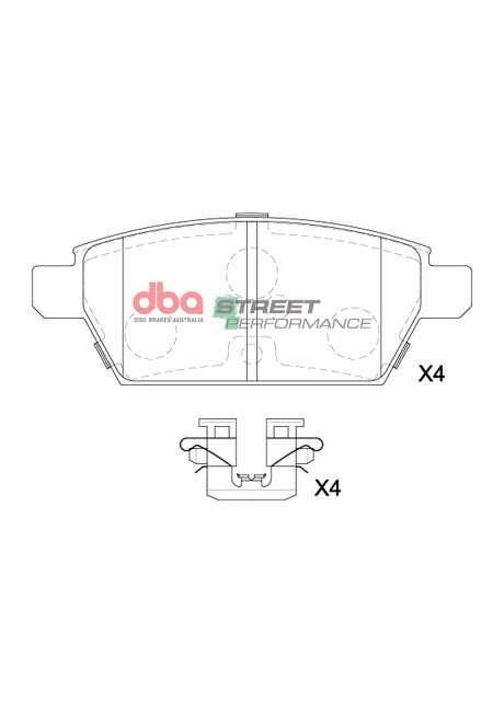 Sp Performance Brake Pads Mazda 6 Mps 2002-2008 Rear DB15203SP - DBA | Universal Auto Spares