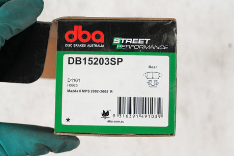 Sp Performance Brake Pads Mazda 6 Mps 2002-2008 Rear DB15203SP - DBA | Universal Auto Spares