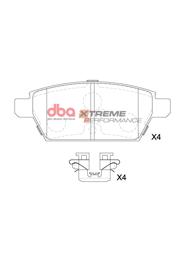 Xp Performance Brake Pads Mazda 6 Mps 2002-2008 Rear DB15203XP - DBA