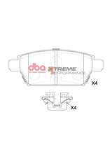 Xp Performance Brake Pads Mazda 6 Mps 2002-2008 Rear DB15203XP - DBA