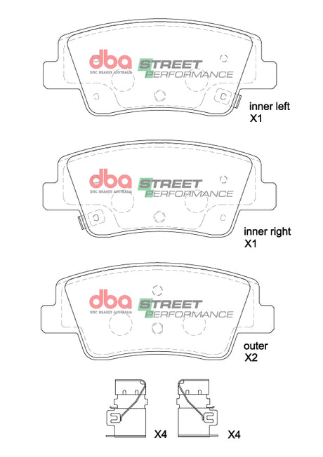 Sp Performance Brake Pads Hyundai Staria/Genesis G80 2.5T/AWD 2020 On Rear DB15206SP - DBA | Universal Auto Spares