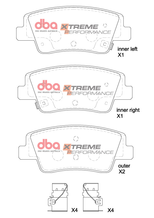 Xp Performance Brake Pads Hyundai Staria/Genesis G80 2.5T/AWD 2020 On Rear DB15206XP - DBA