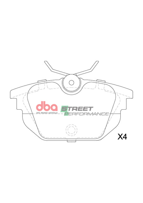 Sp Performance Brake Pads Alfa Gtv V6 Spider 1998 2006 Rear DB15208SP - DBA | Universal Auto Spares