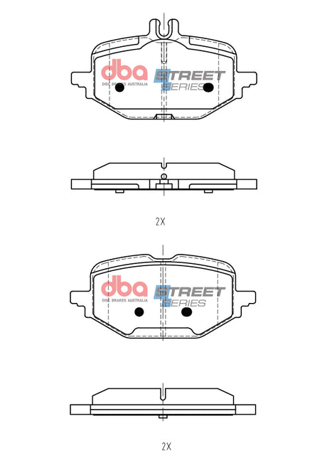 Ss Street Series Brake Pads Mercedes-Benz C200 Mhev 2021 On Rear DB15211SS - DBA | Universal Auto Spares