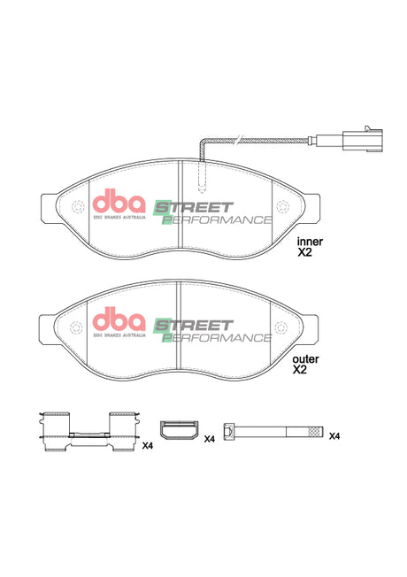 Sp Performance Brake Pads Fiat Ducato 2006-2014 Front DB15212SP - DBA | Universal Auto Spares