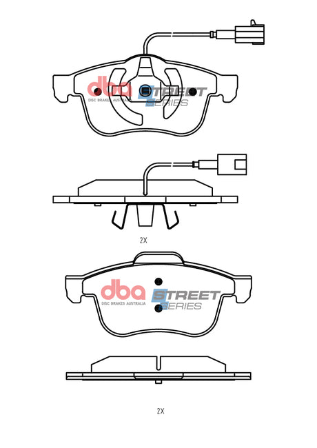 Ss Street Series Brake Pads Alfa Romeo 159 Giulietta Spider 2007-2012 Front DB15214SS - DBA | Universal Auto Spares