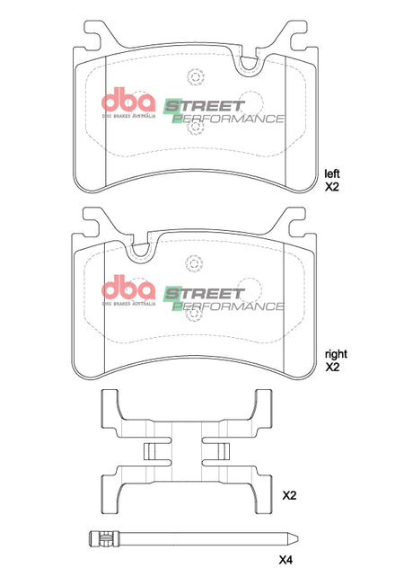 Sp Performance Brake Pads Alfa Romeo Stelvio/Giulia Quadrifoglio (Ceramic) 2015 > Rear DB15215SP - DBA | Universal Auto Spares