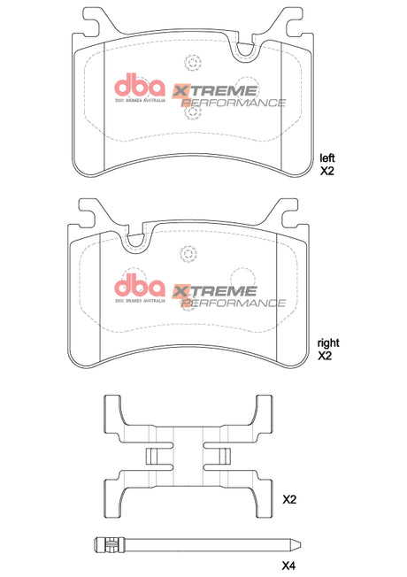 Sp Performance Brake Pads Alfa Romeo Stelvio/Giulia Quadrifoglio (Ceramic) 2015 > Rear DB15215XP - DBA | Universal Auto Spares