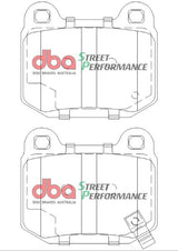 Sp Performance Brake Pads Mitsubishi/Nissan & Subaru 1990-2008 Rear R90 Approved DB1521SP - DBA | Universal Auto Spares