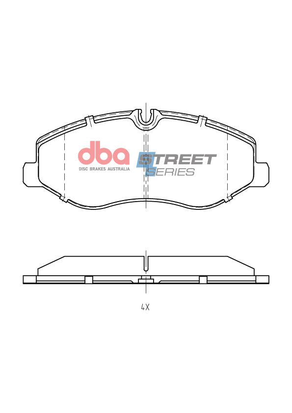 Ss Street Series Brake Pads Mercedes-Benz Vito Van 119 2015 On Front DB15220SS - DBA