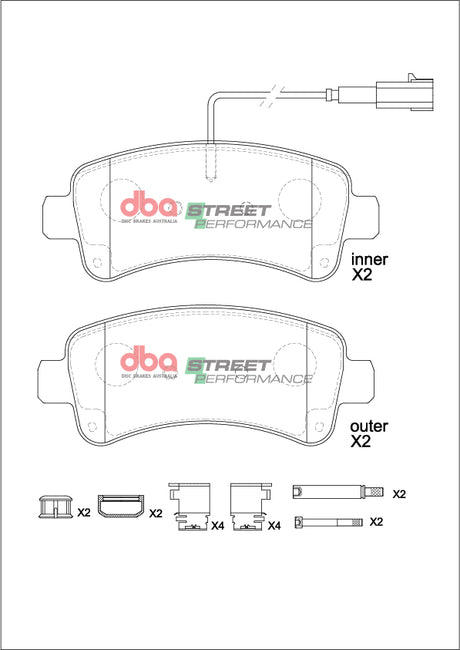 Sp Performance Brake Pads Fiat Ducato Maxi 40 2014 -> Rear DB15221SP - DBA | Universal Auto Spares