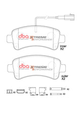 Xp Performance Brake Pads Fiat Ducato Maxi 40 2014 -> Rear DB15221XP - DBA