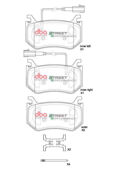 Sp Performance Brake Pads Alfa Romeo Stelvio/Giulia Quadrifoglio (Non Ceramic) 2015 > Rear DB15222SP - DBA | Universal Auto Spares