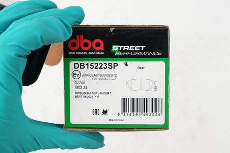 Sp Performance Brake Pads Mitsubishi Outlander 7 Seat 08/2021 -> Rear DB15223SP - DBA | Universal Auto Spares
