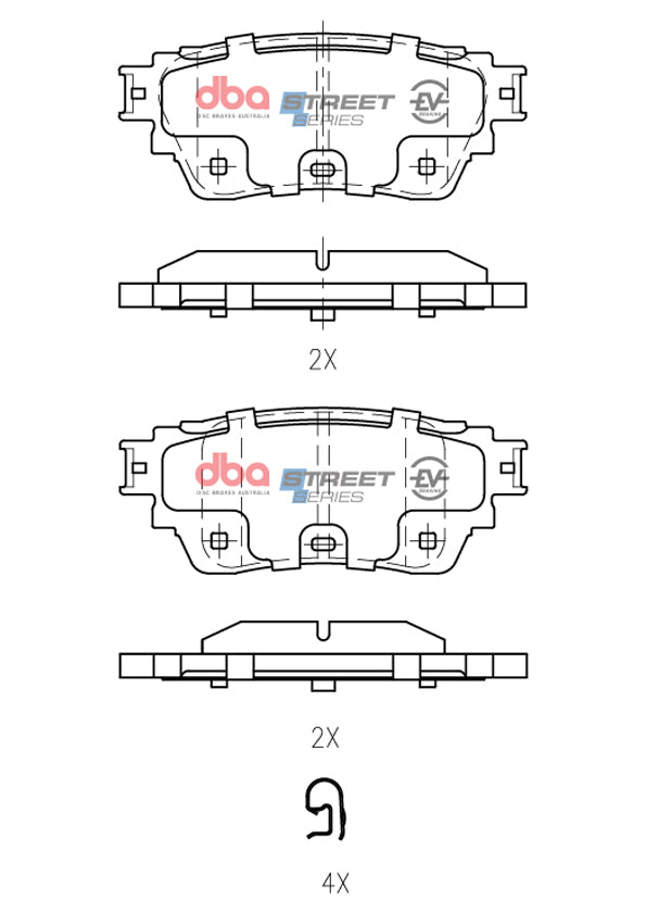 Ssev Street Series Brake Pads Nissan Xtrail E- Power 2022 -> Rear DB15223SSEV - DBA