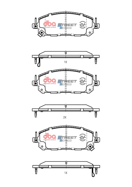 Ssev Street Series Brake Pads Nissan Xtrail E- Power 2022 -> Front DB15226SSEV - DBA | Universal Auto Spares