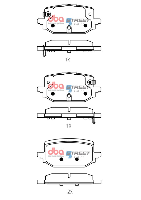 Ss Street Series Brake Pads Nissan Qashqai 2022 -> Rear DB15228SS - DBA | Universal Auto Spares