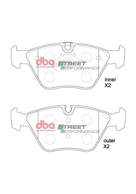Sp Performance Brake Pads Bmw & Mg 1999-2014 Front (Wear Sensor DBAWS1000) DB1522SP - DBA | Universal Auto Spares
