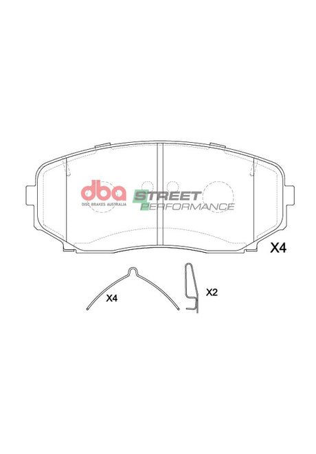 Sp Performance Brake Pads Mitsubishi Eclipse Cross 2017 -> Front DB15252SP - DBA | Universal Auto Spares