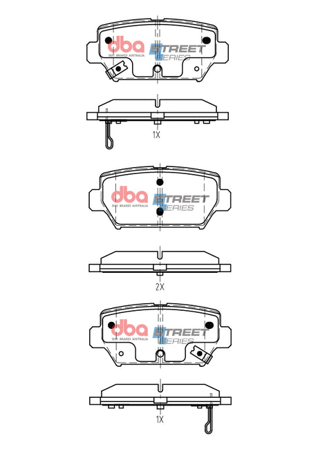 Ss Street Series Brake Pads Mitsubishi Eclipse Cross 2017 > Rear DB15254SS - DBA | Universal Auto Spares