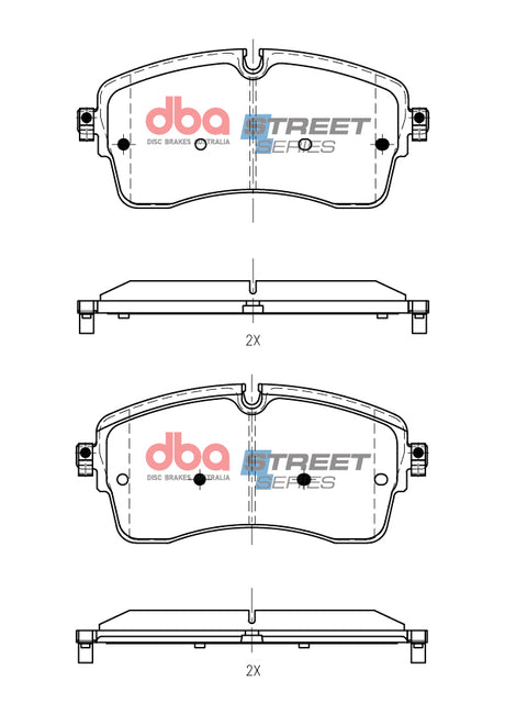 Ss Street Series Brake Pads Jaguar E-Pace (18 Inch Wheels) 2017 -> Front DB15257SS - DBA | Universal Auto Spares