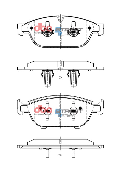 Ss Street Series Brake Pads Audi A6 A7 A8 1LF 1LL 2015-2019 Front DB15262SS - DBA | Universal Auto Spares