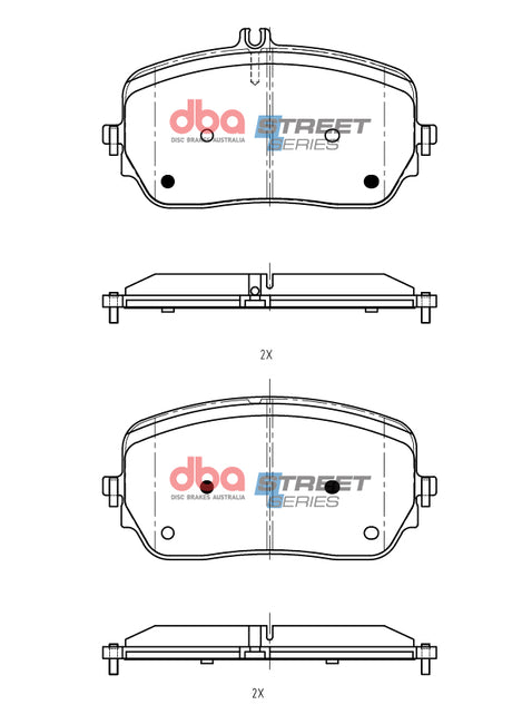 Ss Street Series Brake Pads Amg Gle Gls Non-Sport 2018 -> Front DB15264SS - DBA | Universal Auto Spares