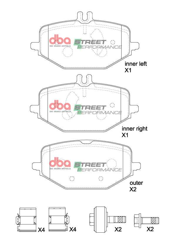 Sp Street Performance Brake Pads Amg Gle Gls Sport Package 2018 -> Rear DB15265SP - DBA