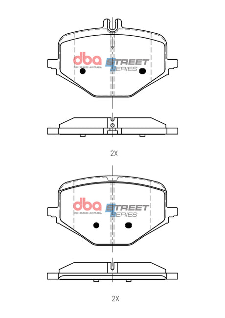 Ss Street Series Brake Pads Amg Gle Gls Non Sport 2018 -> Rear DB15266SS - DBA | Universal Auto Spares