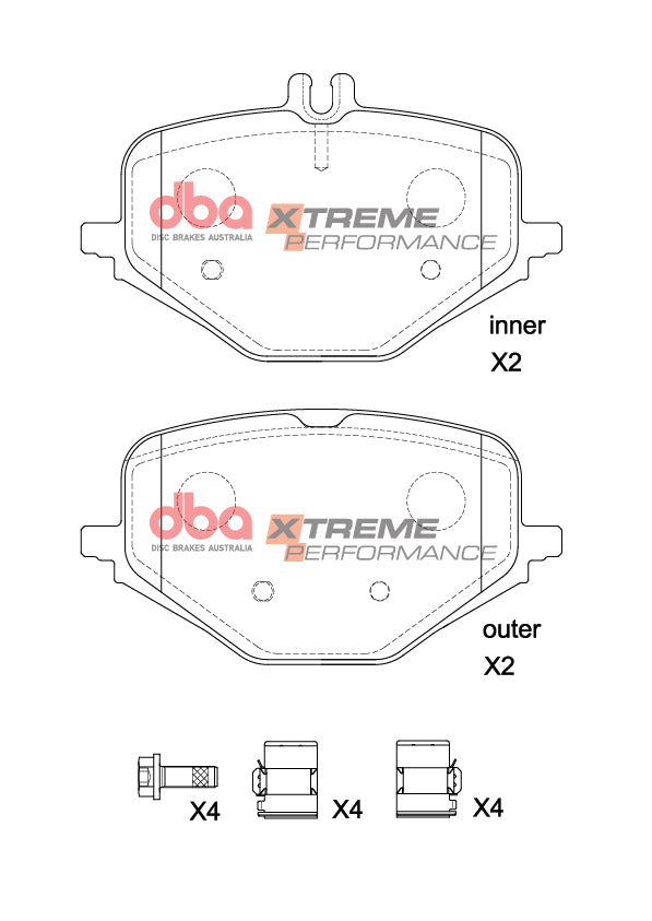 Xp Xtreme Performance Brake Pads Amg Gle Gls Non Sport 2018 -> Rear DB15266XP - DBA