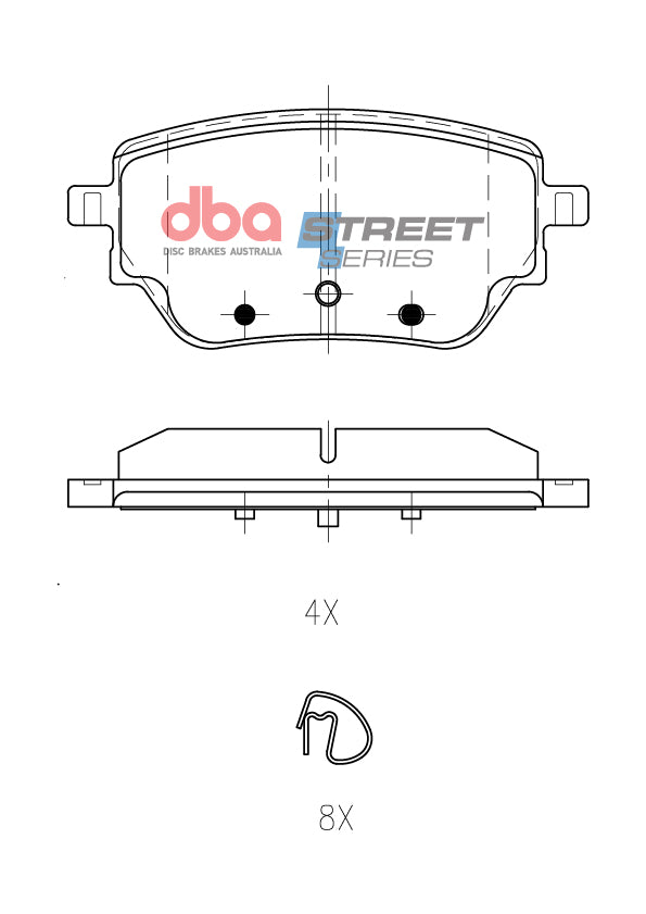 Ss Street Series Brake Pads Mercedes-Benz A B Cla Gla 2018-> Rear DB15269SS - DBA