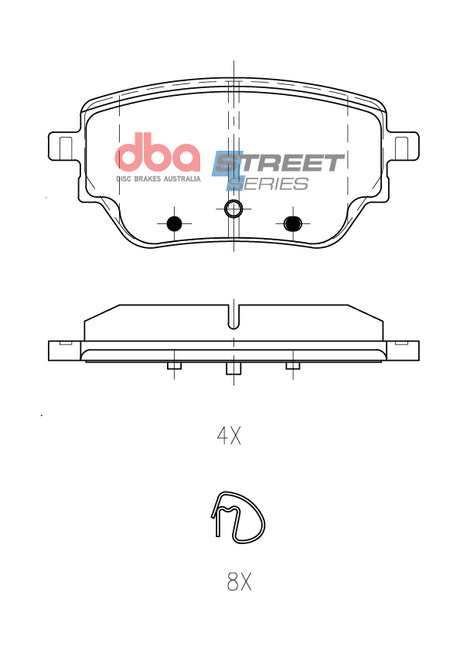 Ss Street Series Brake Pads Mercedes-Benz A B Cla Gla 2018-> Rear DB15269SS - DBA | Universal Auto Spares