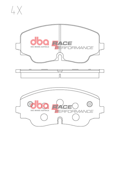Race Brake Pads Volkswagen Golf Rear MK8 6/2021-> Front DB15271RP - DBA | Universal Auto Spares