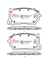 Ssev Street Series Brake Pads Porsche Cayenne 1ZR 1ZJ2018-> Front DB15281SSEV - DBA | Universal Auto Spares