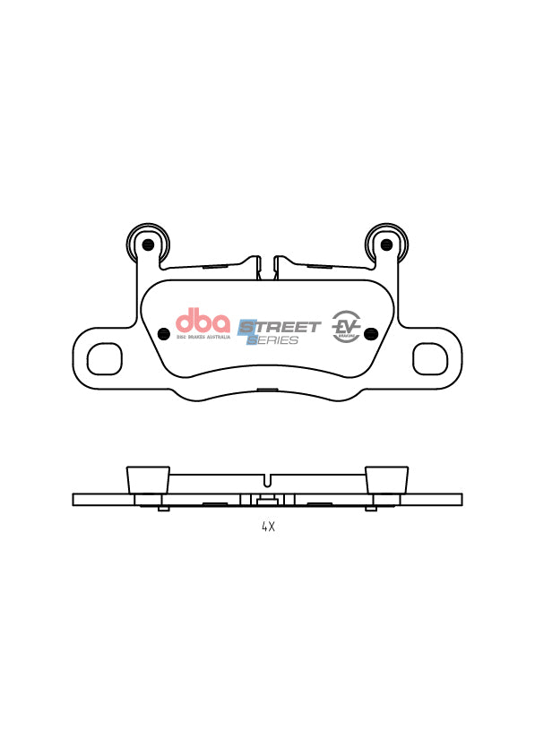 Ssev Street Series Brake Pads Porsche Cayenne Turbo 2018-> Rear DB15282SSEV - DBA