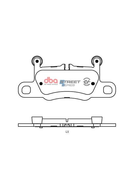 Ssev Street Series Brake Pads Porsche Cayenne Turbo 2018-> Rear DB15282SSEV - DBA | Universal Auto Spares