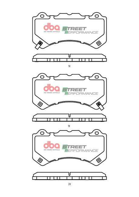 Sp Performance Brake Pads Nissan Gt-R Brembo Narrow Shoulder Pad 2007-2014 Fro DB15287SP - DBA | Universal Auto Spares