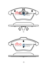 Ss Street Series Brake Pads Peugeot 3008 115KW EP6CDT 1.6L 2009 2016 Front DB15308SS - DBA | Universal Auto Spares