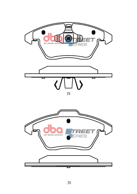 Ss Street Series Brake Pads Peugeot 3008 115KW EP6CDT 1.6L 2009 2016 Front DB15308SS - DBA | Universal Auto Spares