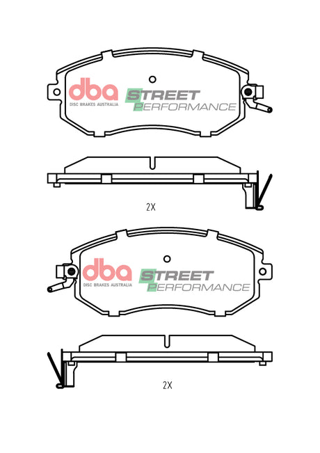 Sp Performance Brake Pads Subaru GR86 ZN8 2022-> Front DB15309SP - DBA | Universal Auto Spares