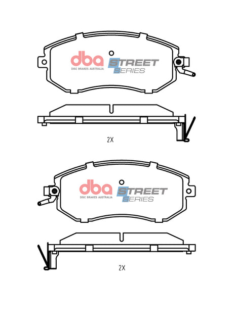 Ss Street Series Brake Pads Subaru GR86 ZN8 2022-> Front DB15309SS - DBA | Universal Auto Spares