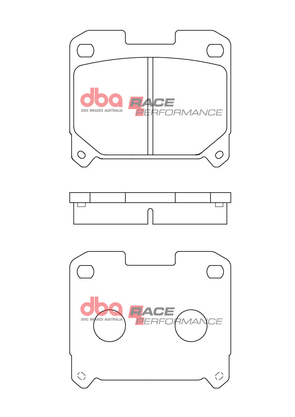 Race Brake Pads Toyota Supra 3.0 L Bi-Turbo (JZA80 JZA80R) 2 Pot Caliper 1993-2002 Rear DB15311RP - DBA