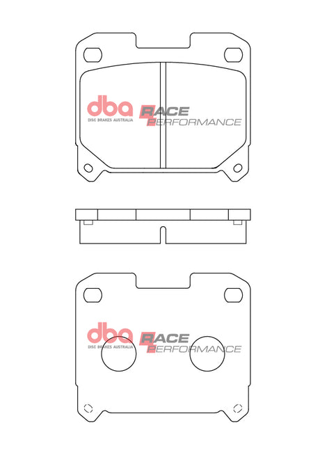 Race Brake Pads Toyota Supra 3.0 L Bi-Turbo (JZA80 JZA80R) 2 Pot Caliper 1993-2002 Rear DB15311RP - DBA | Universal Auto Spares